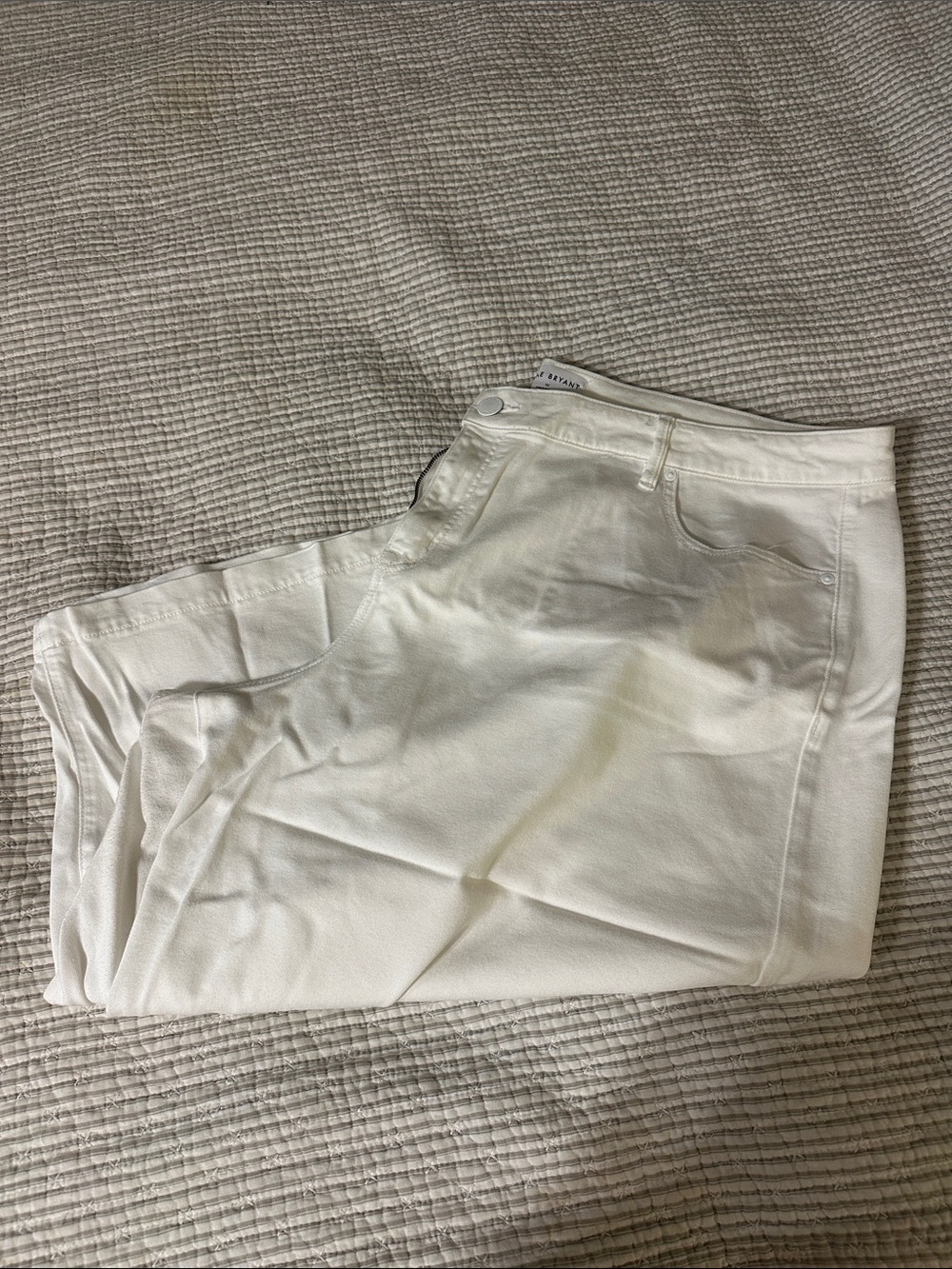 Lane Bryant White Wide Leg Capri Pants